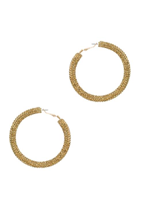 GLITTER COLOR HOOP EARRING