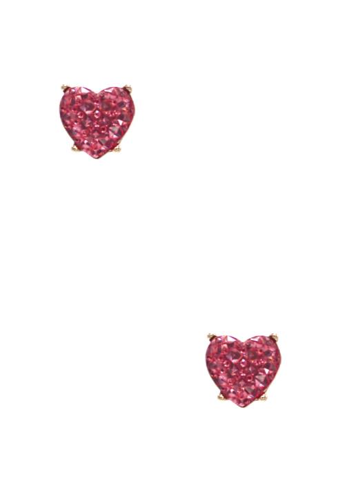 HEART STONE STUD EARRING