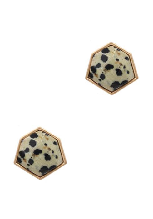 NATURAL STONE STUD EARRING