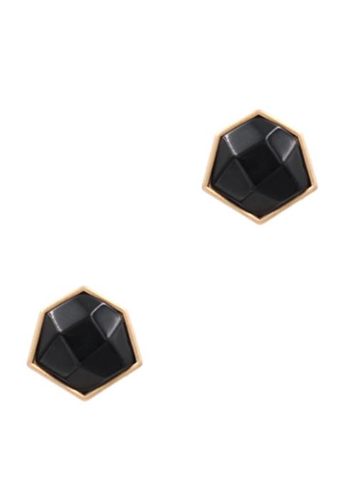 NATURAL STONE STUD EARRING