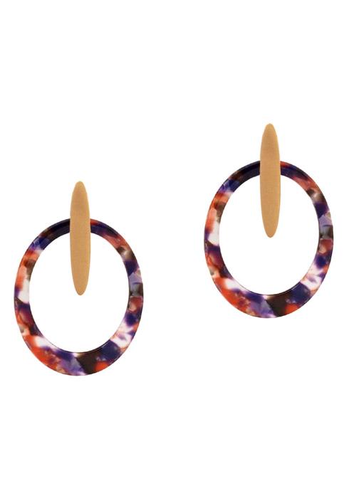 CHIC MULTI TONE CIRCLE EARRING