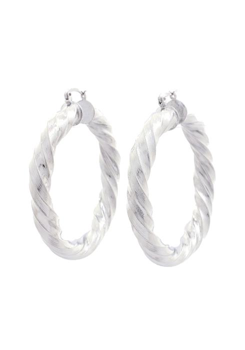 TWISTED METAL HOOP EARRING