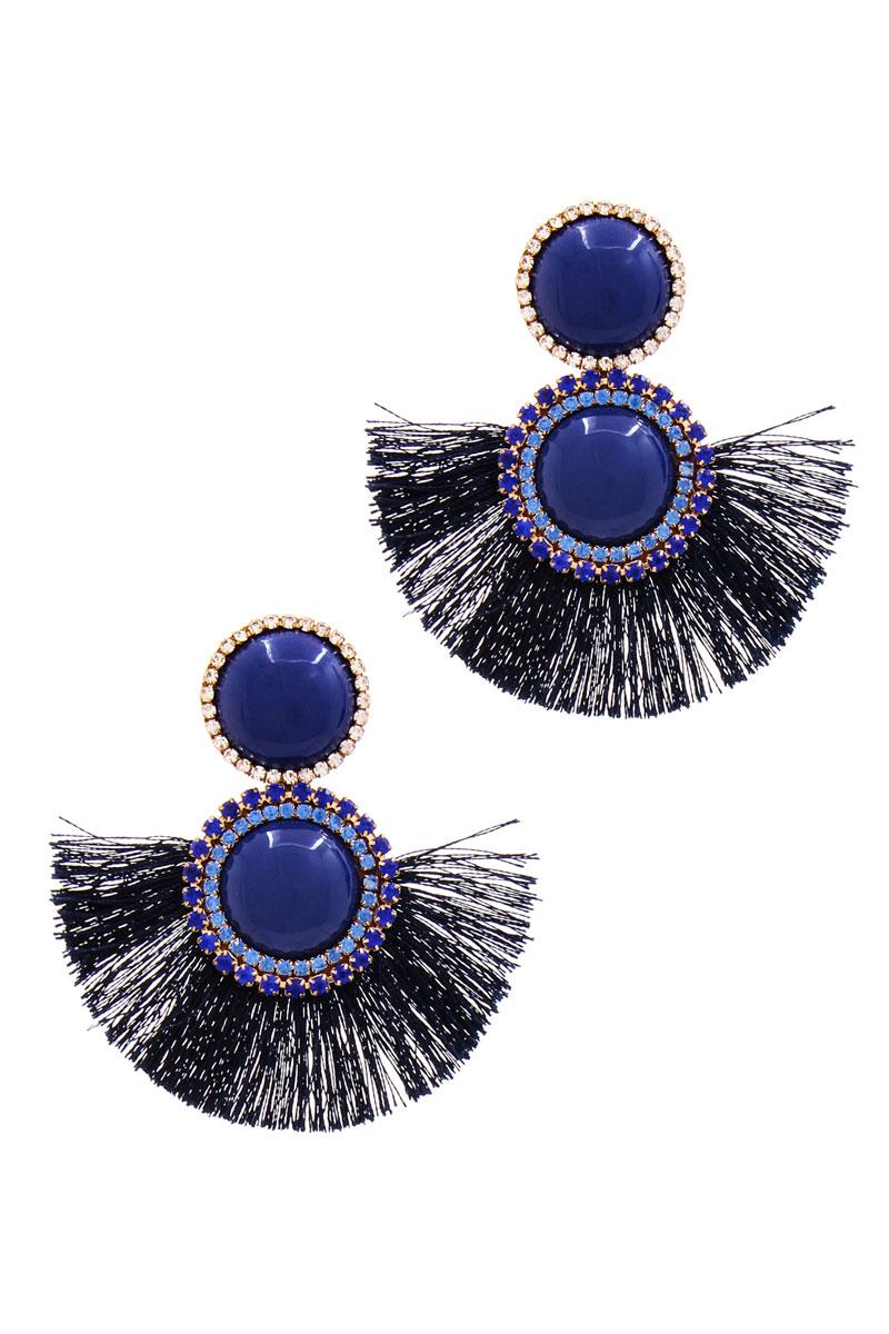 DESIGNER FAN TASSEL CUTE DROP EARRING
