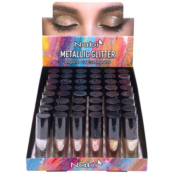 NABI METALLIC GLITTER LIQUID EYESHADOW (48 UNITS)