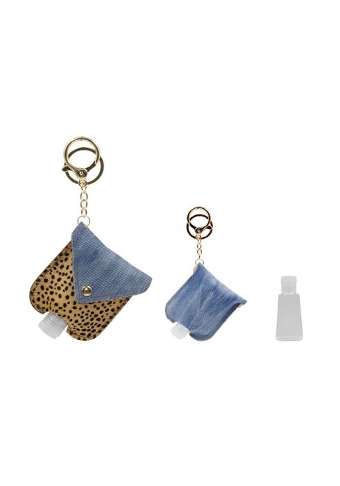 MINI LEATHER EMPTY BOTTLE HOLDER KEY CHAIN BAG