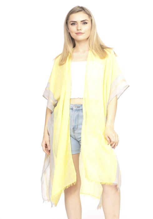 FASHION TWO TONE SKINNY KIMONO