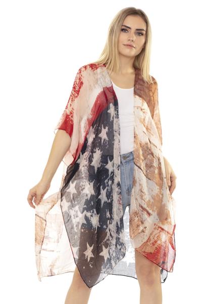 VINTAGE AMERICAN FLAG KIMONO