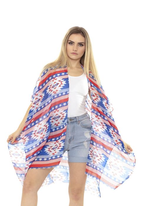 STAR & STRIPE AZTEC KIMONO
