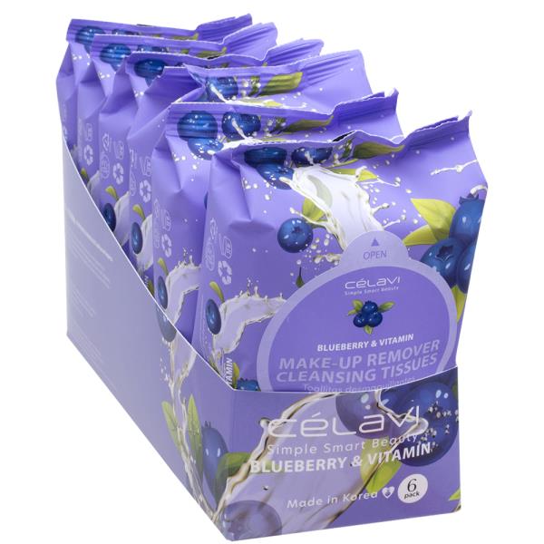 6 PACKS CELAVI MAKEUP REMOVER CLEANSING WIPES REMOVING TOWELETTES