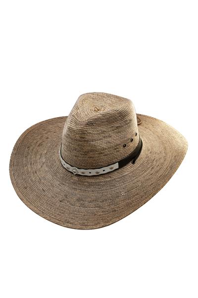 MODERN STUDDED STRAW COWBOY FEDORA HAT