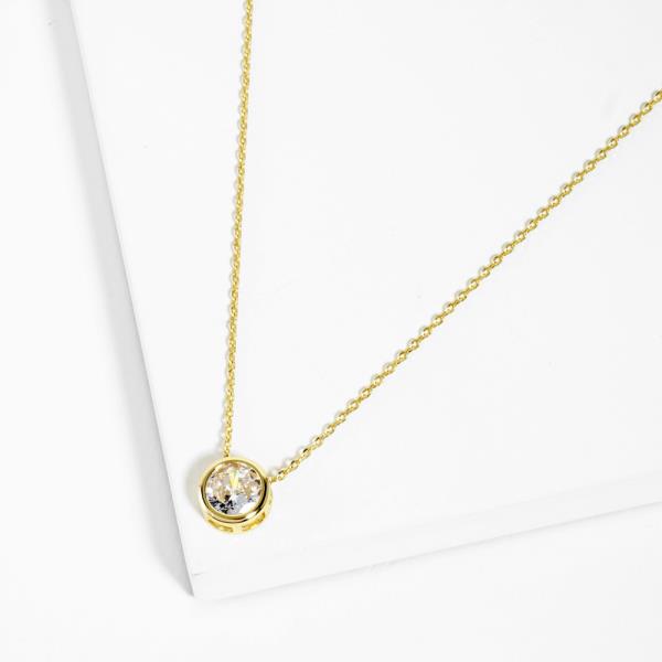 GOLD DIPPED CZ DAINTY NECKLACE