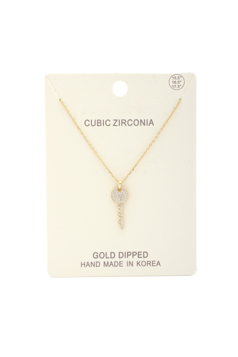KEY CHARM GOLD DIPPED NECKLACE
