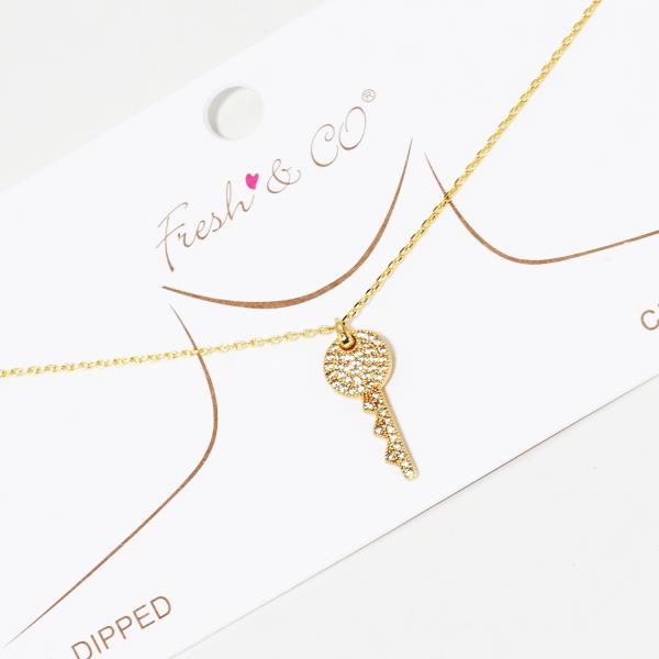 KEY CHARM GOLD DIPPED NECKLACE