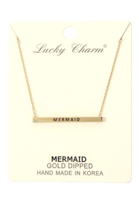 "MERMAID" INSPIRATION METAL BAR NECKLACE