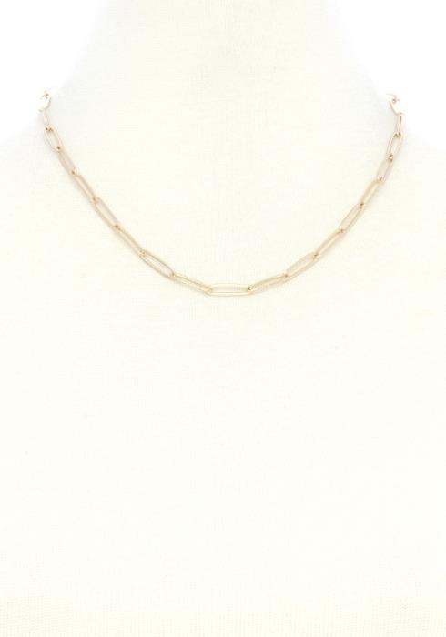 SODAJO BRASS OVAL LINK NECKLACE