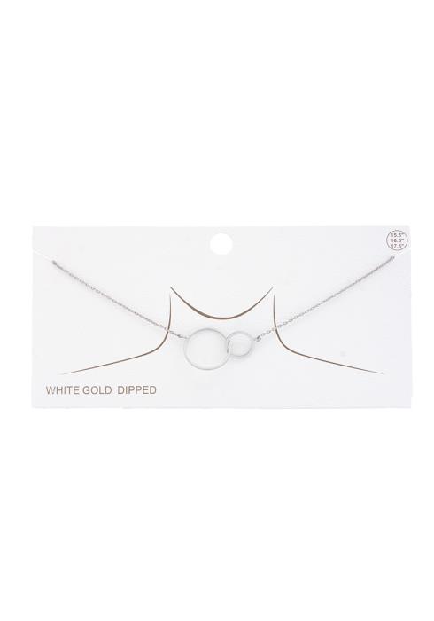 DOUBLE CIRCLE LINKED GOLD DIPPED NECKLACE