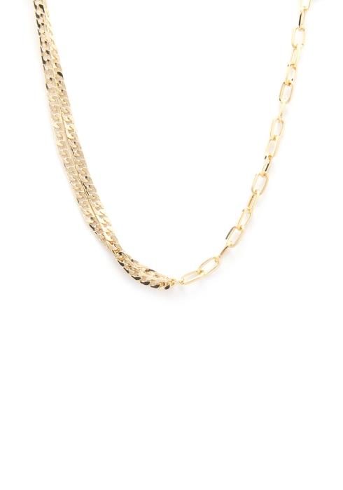 METAL 2 STYLE CHAIN NECKLACE