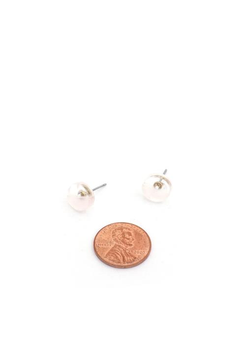 ROUND CLEAR EARRING