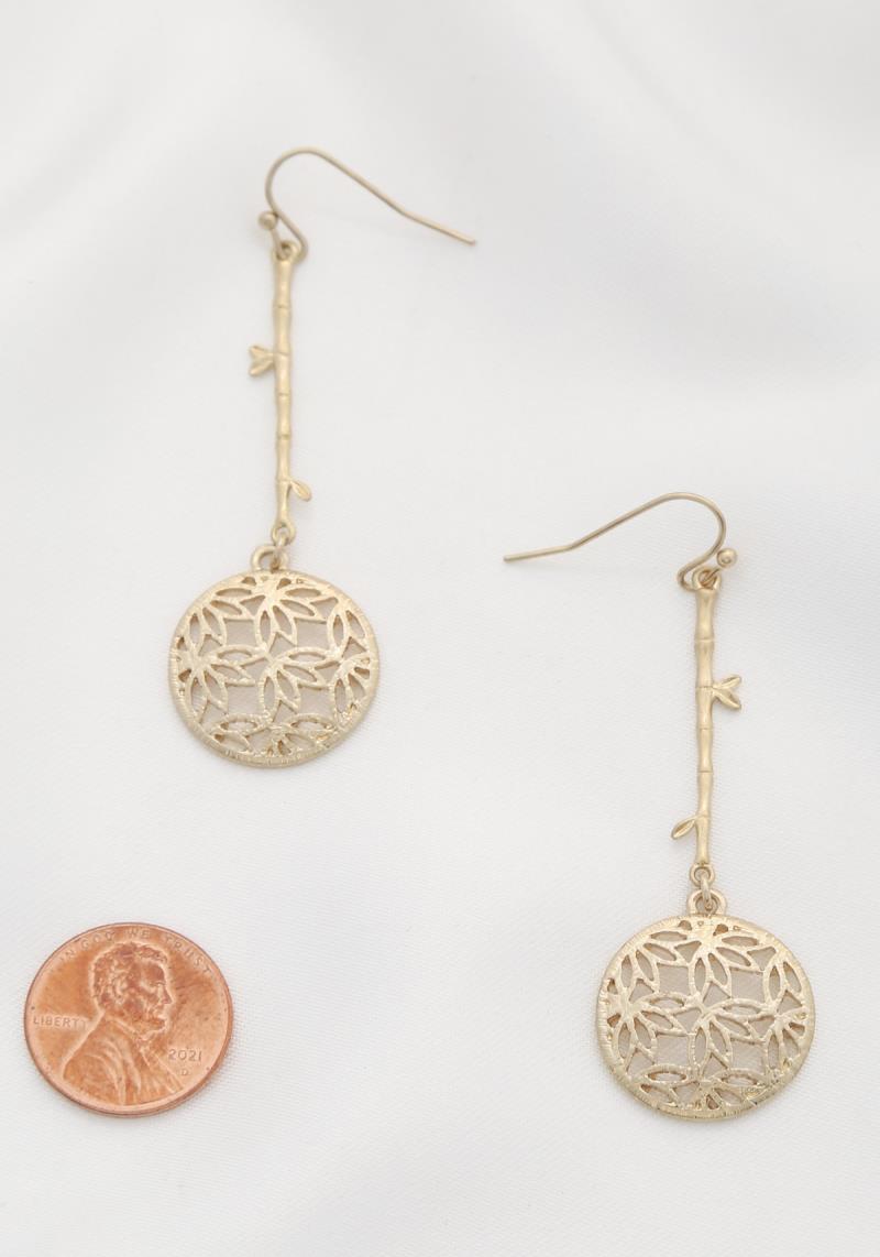 FLOWER PATTEN DANGLE EARRING