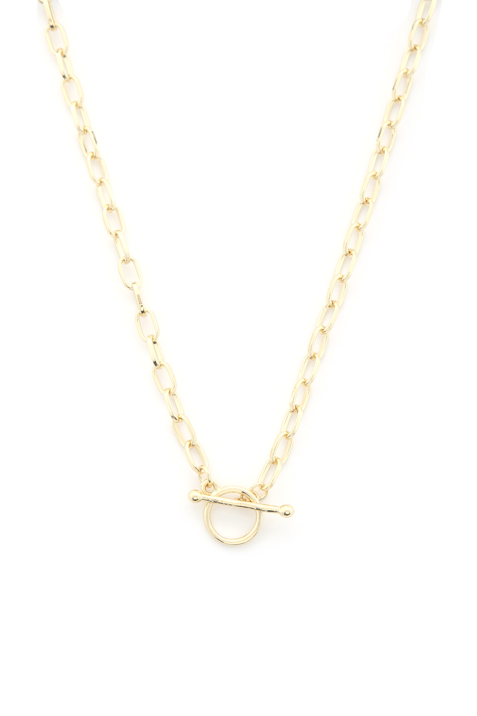 TOGGLE CLASP OVAL LINK NECKLACE