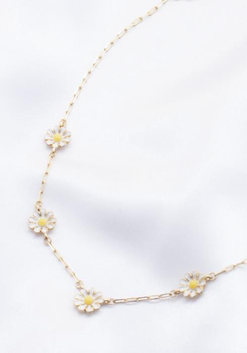 METAL FLOWER NECKLACE