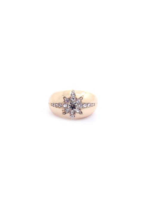 METAL STAR RHINESTONE SINGLE RING