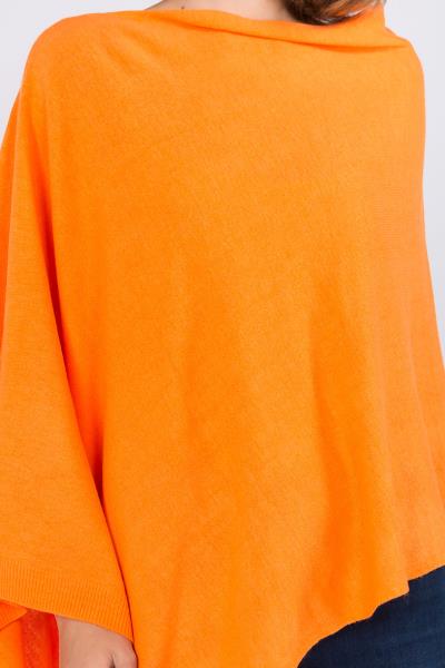 CHIC STYLISH CHENILLE SOLID COLOR PONCHO