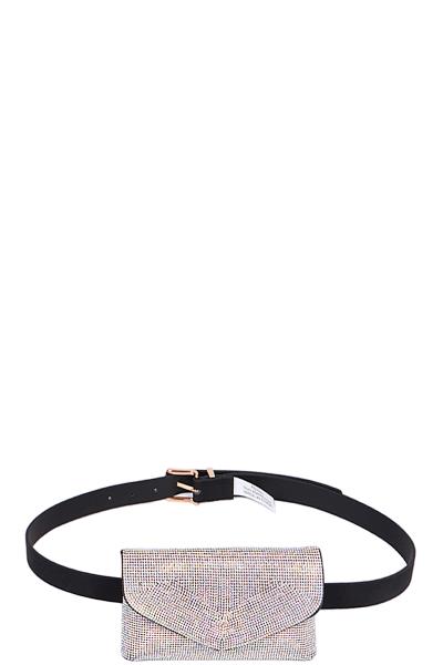 FASHION RHINESTONE SPARKLE BELT FANNY PACK
