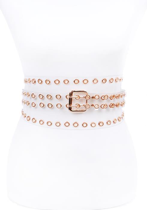 MULTI OPEN RING CLEAR PVC BELT