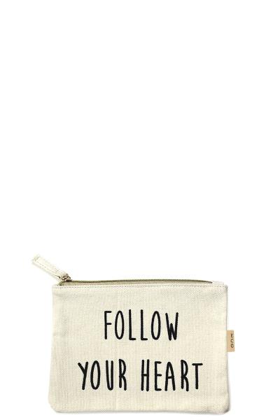 Follow Your Heart Canvas Pouch