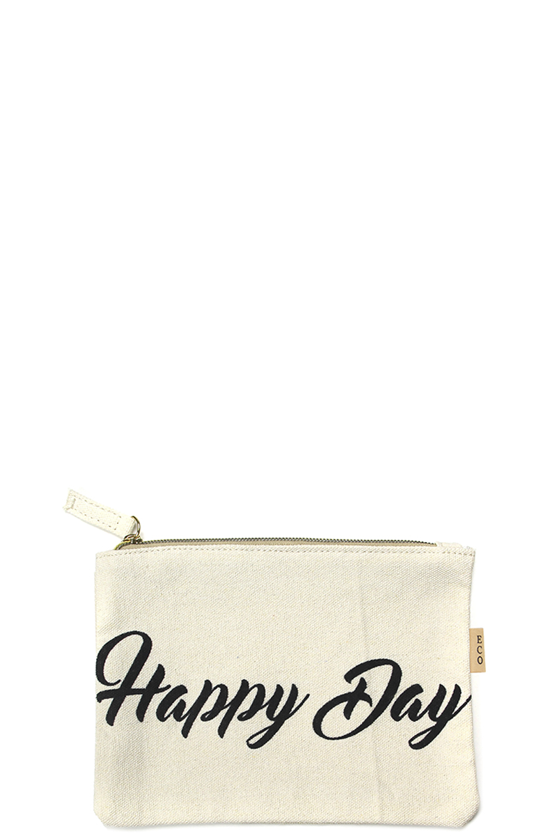 Happy Day Canvas Pouch