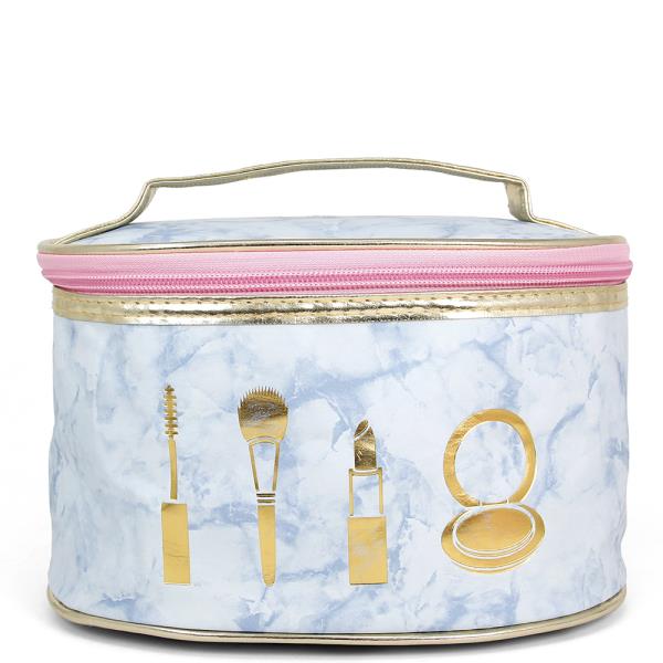 MARBLE ROUND MAKE UP POUCH BAG
