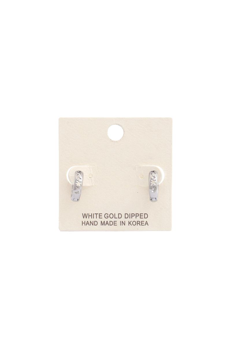 METAL HUGGIE EARRING