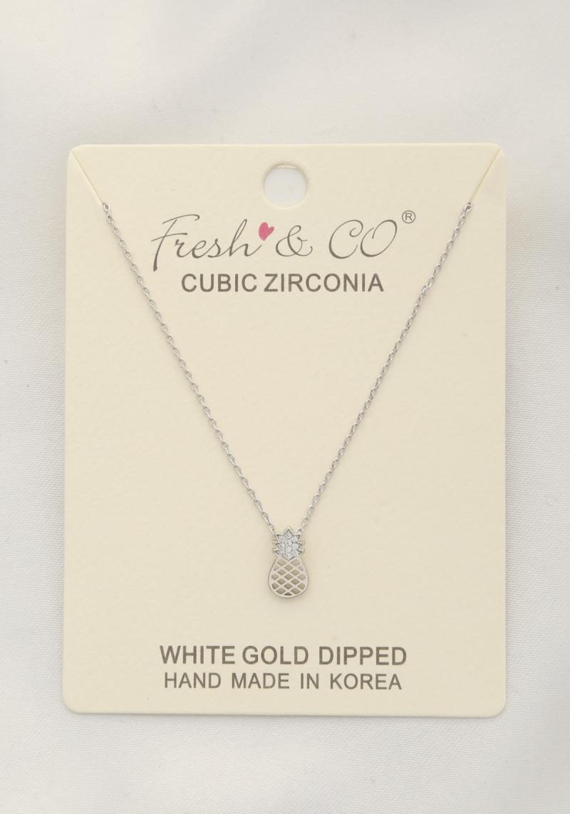 PINEAPPLE CHARM GOLD DIPPED NECKLACE