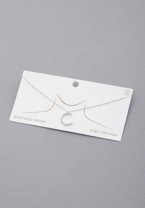 CRESCENT MOON CHARM GOLD DIPPED NECKLACE
