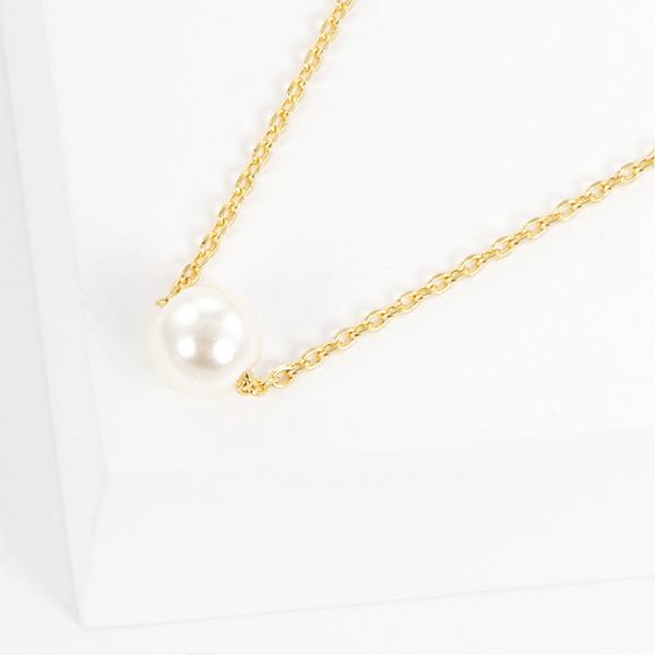 PEARL BEAD GOLD DIPPED NECKLACE