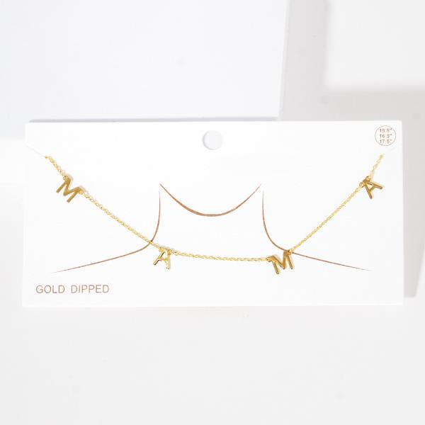 GOLD DIPPED MAMA QUOTE NECKLACE