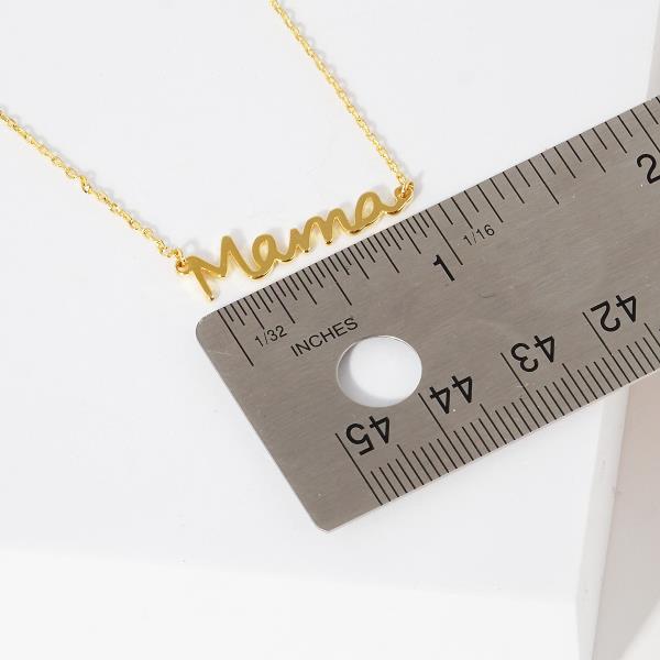 MAMA CURSIVE QUOTE NECKLACE