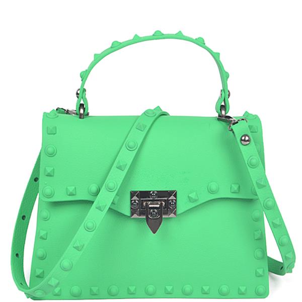 STYLISH MONOTONE STUDDED CLUTCH