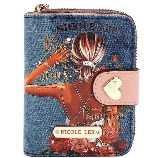 NICOLE LEE HEART BIFOLD WALLET RFI ANTI THEFT TECHNOLOGY