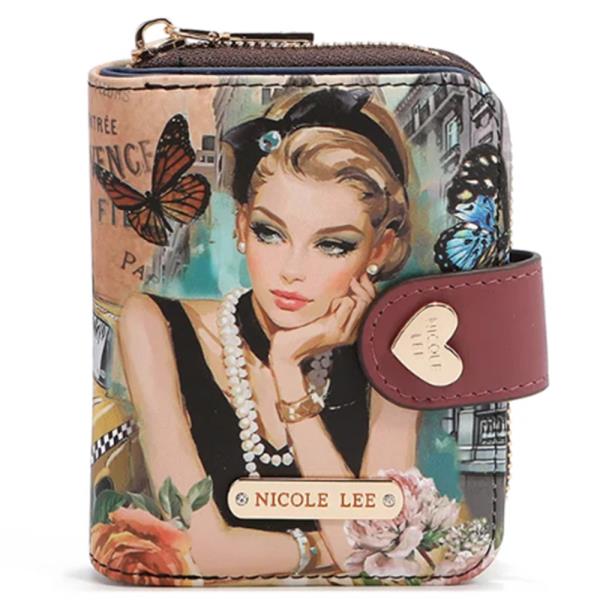 NICOLE LEE HEART BIFOLD WALLET RFI ANTI THEFT TECHNOLOGY