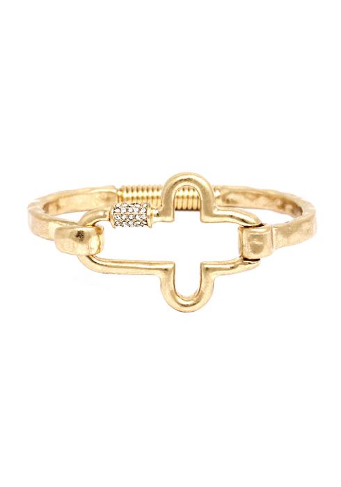 METAL CROSS BANGLE BRACELET