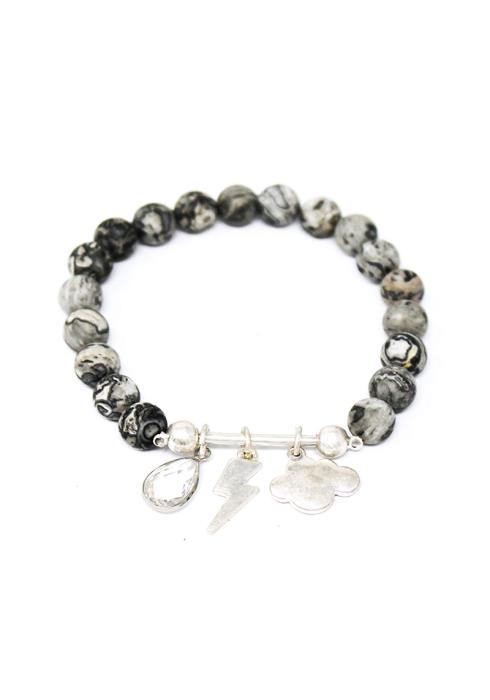 SKY CHARM BALL STRETCH BRACELET