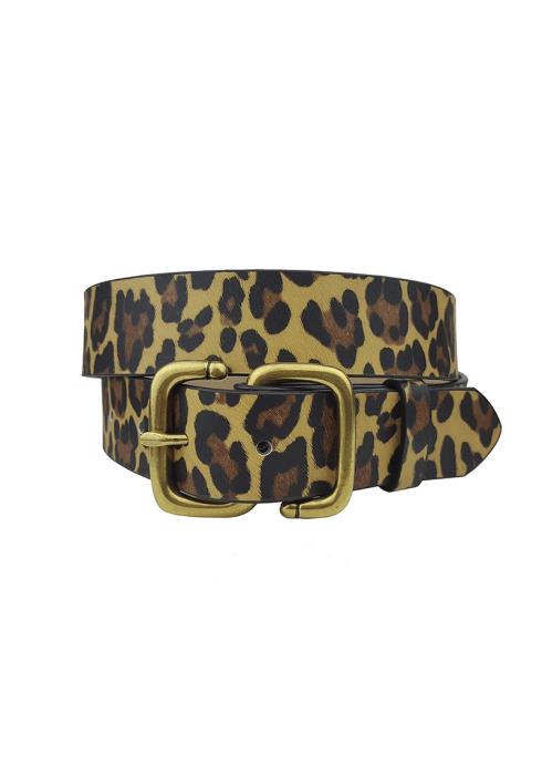 VEGAN LEATHER JEAN BELT WITH DOUBLE SQUARE BUCKLE