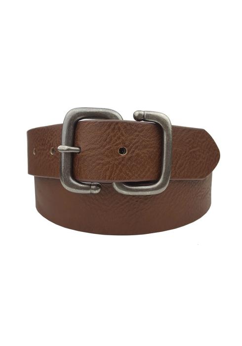 VEGAN LEATHER JEAN BELT WITH SQUARE BUCKLE