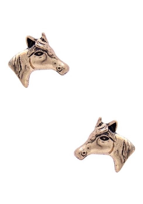 METAL COW HEAD STUD EARRING