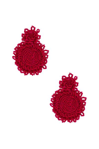 DOUBLE CIRCLE SEED BEAD EARRING