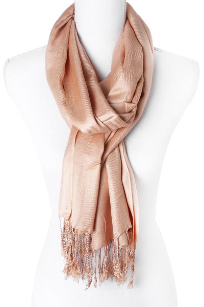 TRENDY COLORED WITH FRINGE SCARF