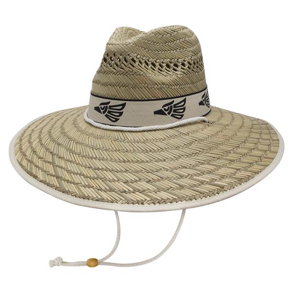 BIRD FLAG DESIGN BAND DRAWSTRING STRAW SUN HAT