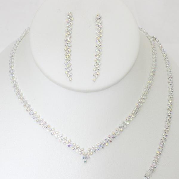 DAINTY RHINESTONE NECKLACE SET